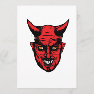 Halloween Horror Djävulen Gift Kort
