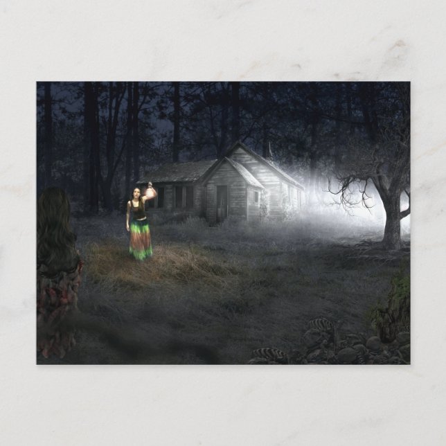 Halloween Horror House Vykort (Framsida)