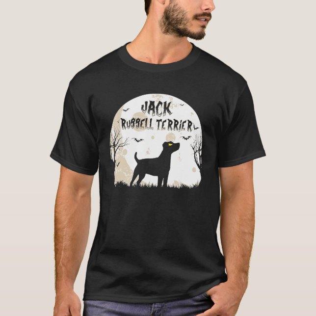 Halloween Horror Jack Russell Terrier T Shirt (Framsida)
