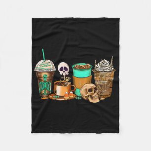 Halloween Horror Latte Kaffe koppar Skeleton Hand Fleecefilt