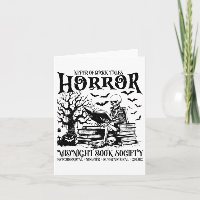 Halloween Horror Midnight Bok Klubb Society Litera Kort (Framsida)