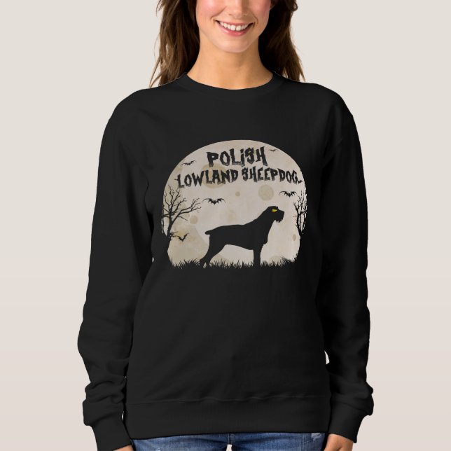 Halloween Horror Polish Lowland Sheepdog T Shirt (Framsida)