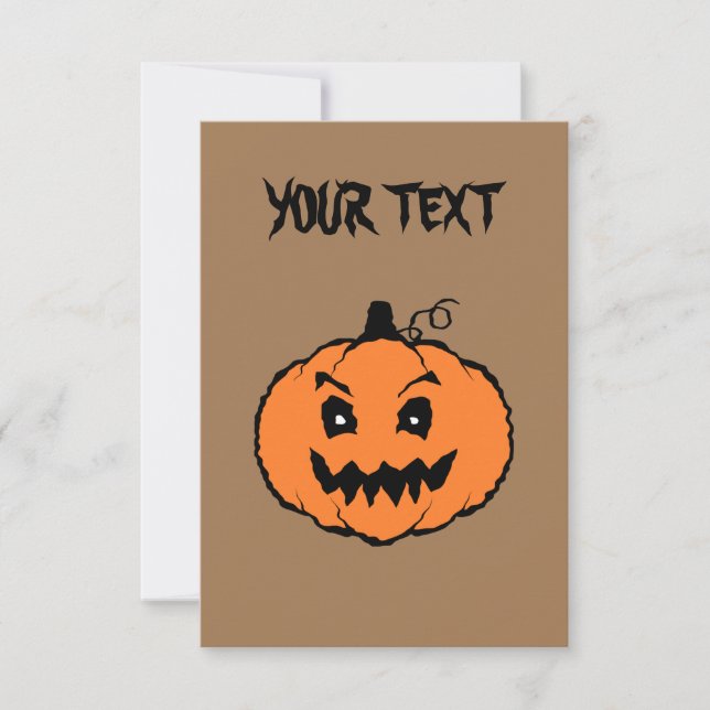 Halloween Horror Pumpkin Kort (Framsida)