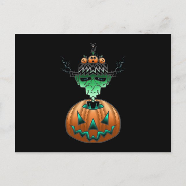 Halloween Horror Punk Vykort (Framsida)