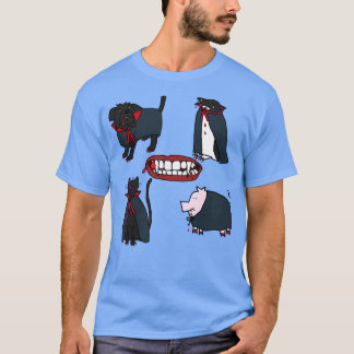 Halloween Horror Vampire Cute Animals T Shirt