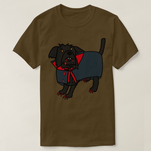Halloween Horror Vampire Hund T Shirt (Design framsida)