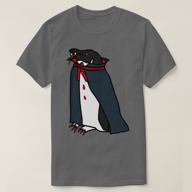 Halloween Horror Vampire Penguin T Shirt (Design framsida)