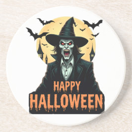 Halloween Horror Witch med Red Ögon Underlägg