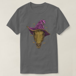 Halloween Horse Lover Horse Witch Hat Funny T Shirt