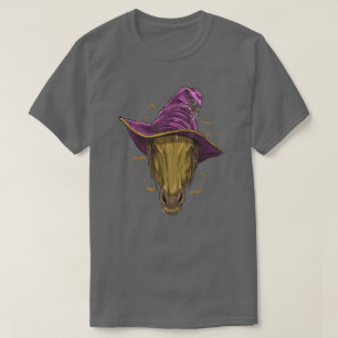 Halloween Horse Lover Horse Witch Hat Funny T Shirt