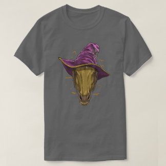Halloween Horse Lover Horse Witch Hat Funny T Shirt