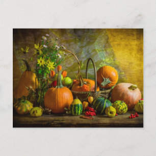 Halloween Höst Fall Pumpa Inställning Bord Vykort
