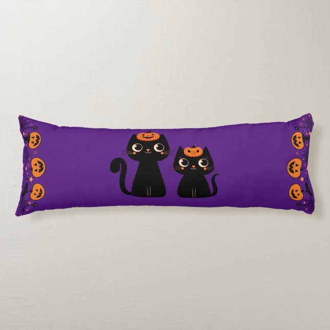 Halloween/Höst/Höst/pumpa/katt Kroppskudde (Framsidan)