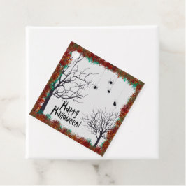 Halloween Höst löv Gnarly Träd Spiders Gåvor Etiketter