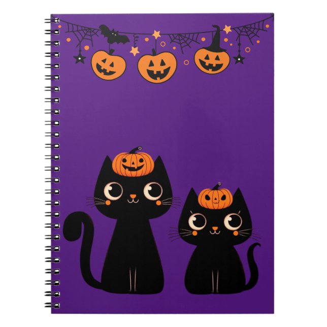 Halloween/Höst/Pumpa/katt Anteckningsbok (Framsidan)