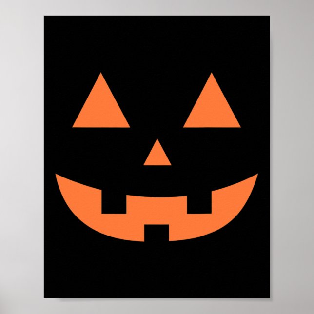 Halloween Höst Skräcklig Jack O' Lantern Pumpa  Poster (Framsidan)