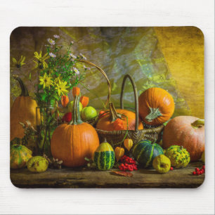 Halloween-höstfällning Pumpkin-inställning Bord Musmatta