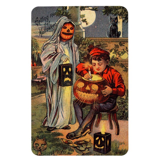 Halloween-hotande - Vintage Halloween Magnet (Vertikal)