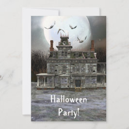 Halloween House 5 x 7-inbjudan Inbjudningar