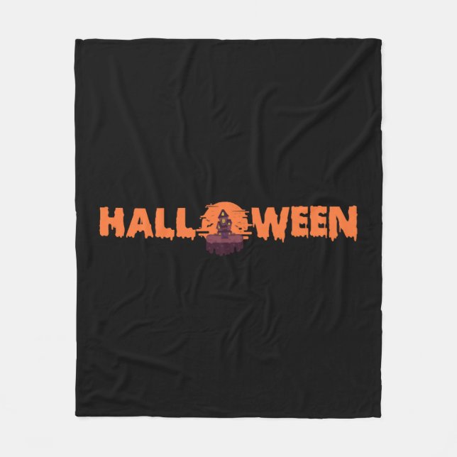 Halloween House Fleecefilt (Framsidan)