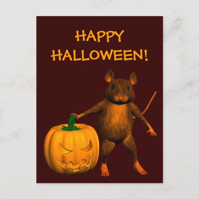 Halloween House Mouse Vykort (Framsida)