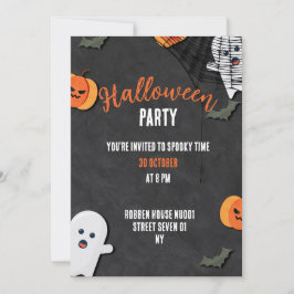 halloween House party Card, pooky time-inbjudan Inbjudningar