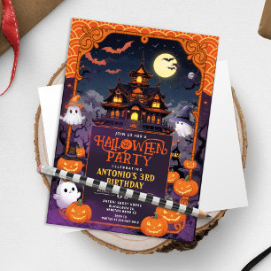 Halloween House Party Firande Inbjudningar