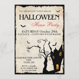 Halloween House Party-inbjudan Inbjudningar