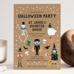 Halloween House Party-inbjudan Inbjudningar