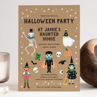 Halloween House Party-inbjudan Inbjudningar
