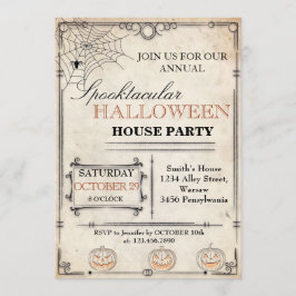 Halloween House Party-inbjudan Inbjudningar