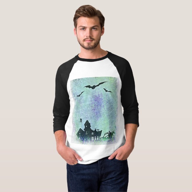 Halloween House | Spindlar + Fladdermus! T Shirt (Hel framsida)