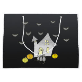Halloween House, Svarta katter, Fladdermus, Pumpki