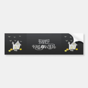 Halloween House, Svarta katter, Fladdermus, Pumpki Bildekal