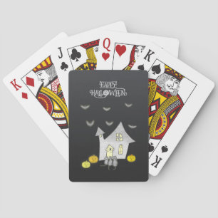 Halloween House, Svarta katter, Fladdermus, Pumpki Casinokort
