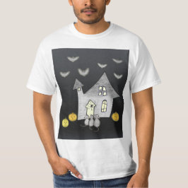 Halloween House, Svarta katter, Fladdermus, Pumpki T Shirt