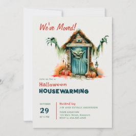 Halloween House Warming Monster Home Gräver lustig Inbjudningar