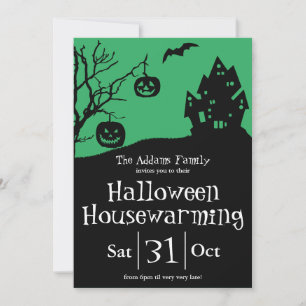 Halloween Houseuppvärmning Party och Nya adress Meddelande