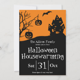 Halloween Houseuppvärmning Party och Nya adress Meddelande