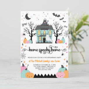 Halloween Houseuppvärmningspotoky New Home Party Inbjudningar