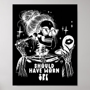 Halloween hudvård Estetiker Skelett hud Estetiker Poster
