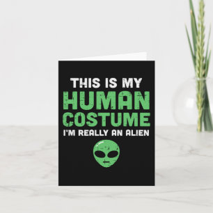 Halloween Human Costume Im Alien Funny Manar Women Kort