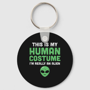 Halloween Human Costume Im Alien Funny Manar Women Nyckelring
