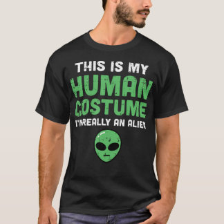 Halloween Human Costume Im Alien Funny Manar Women T Shirt