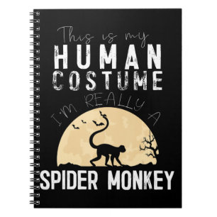Halloween Human Spider Monkey Creepy Horror Anteckningsbok