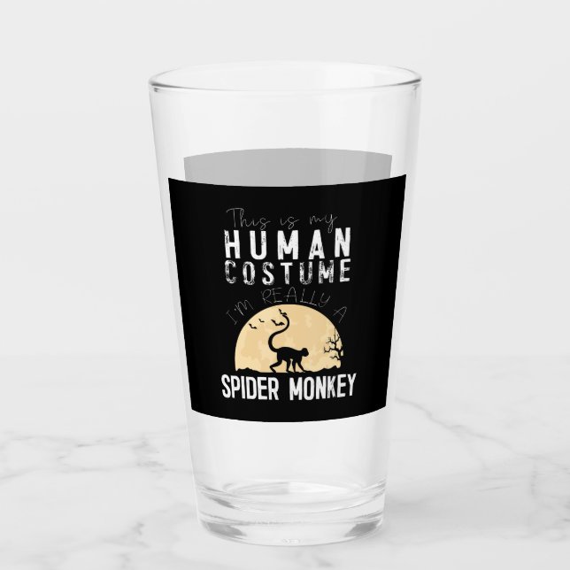 Halloween Human Spider Monkey Creepy Horror Glaskopp (Framsida)