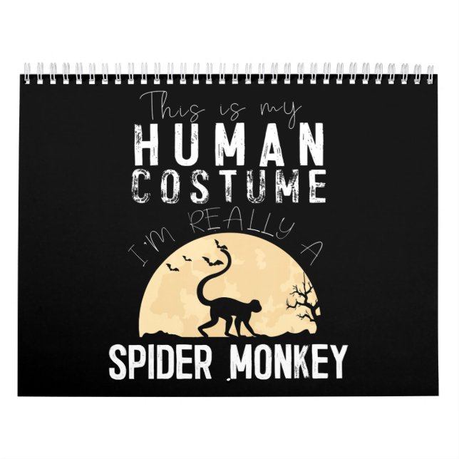 Halloween Human Spider Monkey Creepy Horror Kalender (Omslag)
