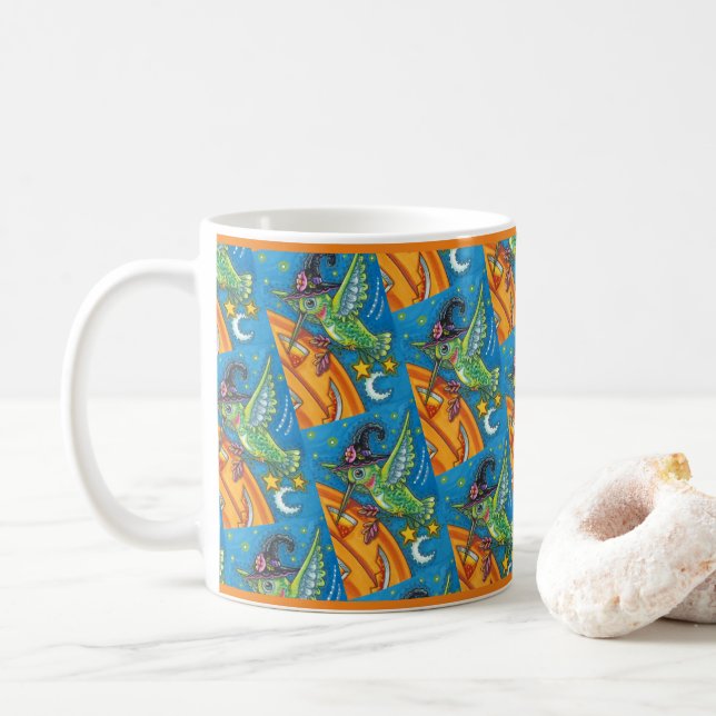 HALLOWEEN HUMINGBIRD & JACK O LANTERN STOLLIG KAFFEMUGG (Med munk)