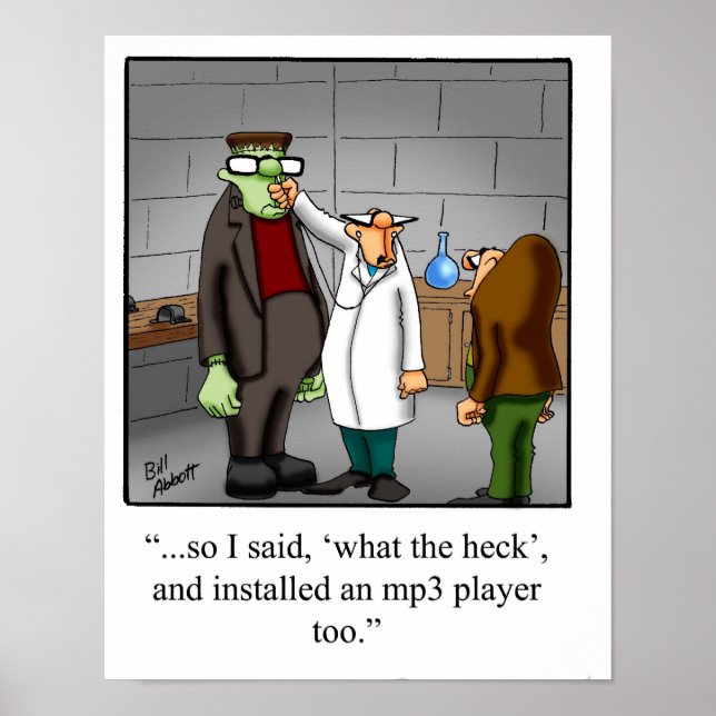 Halloween Humor Frankenstein Poster (Framsidan)