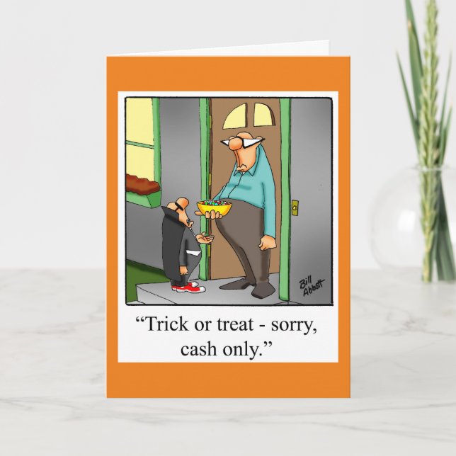 Halloween Humor-hälsningskort för Halloween Kort (Framsida)
